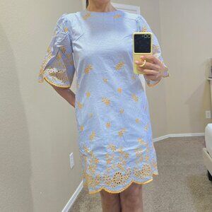 BNWT Anthropologie English factory Embroidered Shift Dress Size S